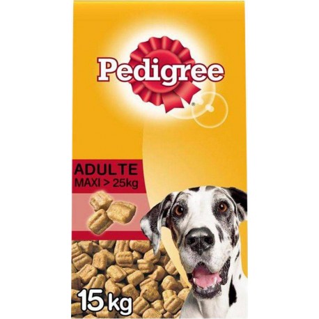 Pedigree Adulte Croquettes Chiens Boeuf Légumes Maxi Format 15Kg