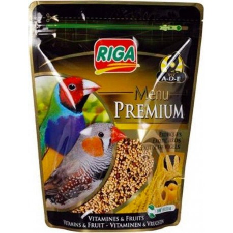 Riga Menu Premium Pour Oiseaux Exotiques Vitamines Et Fruits 800g (lot de 2)