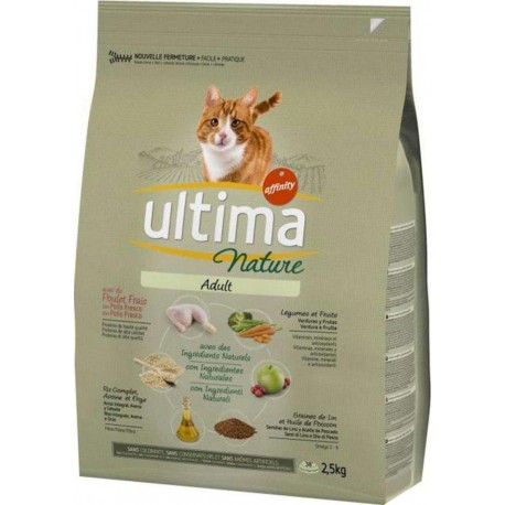 Ultima Nature Croquettes Chat Adult Poulet 2,5Kg (lot de 2)