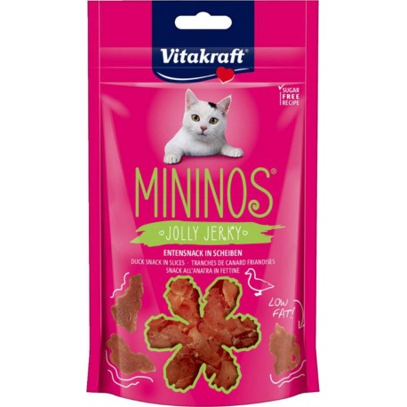 Vitakraft Mininos Jolly Jerky Tranches De Canard Friandises Pour Chat 40g (lot de 6)