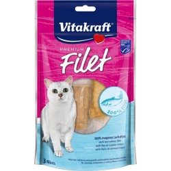 Vitakraft Premium Filets 100% Filet De Saumon Maigre Pour Chat 70g (lot de 3)
