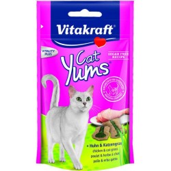 Vitakraft Cat Yums au Poulet et Herbes à Chat 40g (lot de 3)