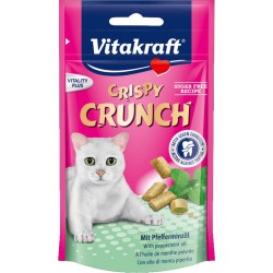 Vitakraft Crispy Crunch à l’Huile De Menthe Poivrée Pour Chat 60g (lot de 6)