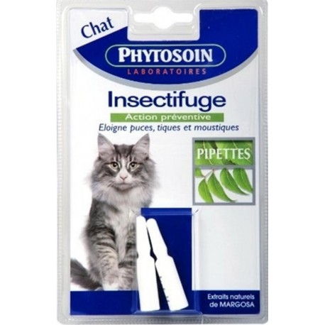 Phytosoin Pipettes Insectifuges Action Préventive pour Chat (lot de 4 pipettes)