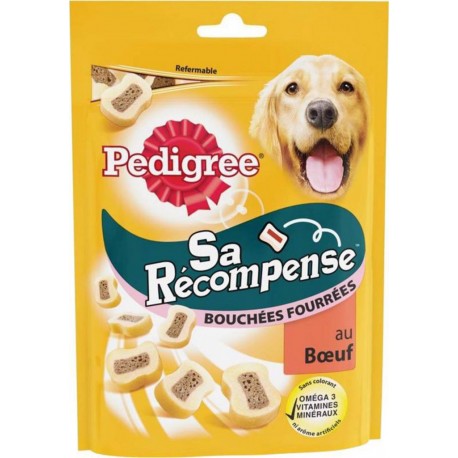 Pedigree Sa Récompense Bouchées Fourrées au Boeuf 155g (lot de 8)