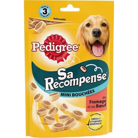 Pedigree Sa Récompense Mini Bouchées au Boeuf et au Fromage 140g (lot de 8)