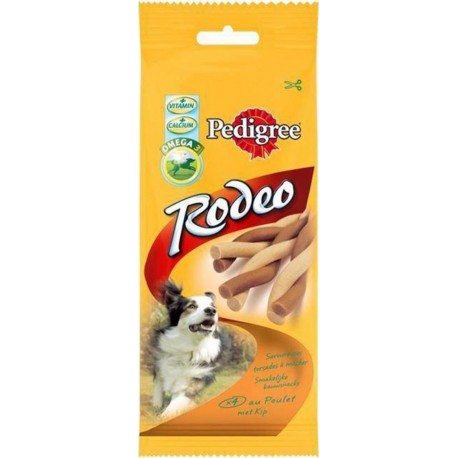 Pedigree Rodéo 3 Savoureuses Torsades à Mâcher au Poulet 70g (lot de 8)