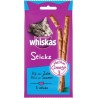 Whiskas 3 Sticks Riche en Saumon 18g (lot de 10)