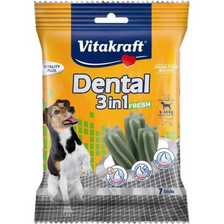 Vitakraft Dental 3 en 1 Fresh pour Chien 120g (lot de 4)
