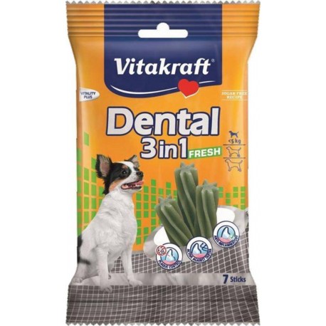 Vitakraft Dental 3 en 1 Fresh XS pour Chien 70g (lot de 6)