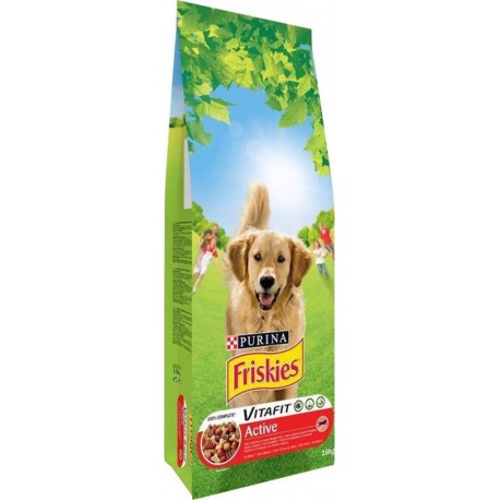 Friskies Croquettes Chiens Active Viandes Méga Format 18Kg (lot de 3)