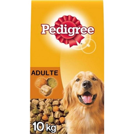 Pedigree Adulte Croquettes Chiens Volaille Légumes 10Kg (lot de 2)