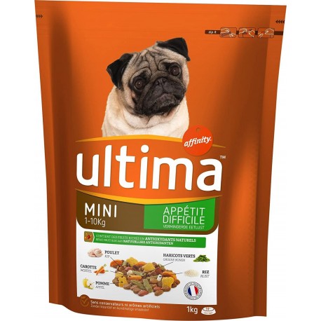 ULTIMA Croquettes Chien Saveur Poulet et Légumes 1Kg