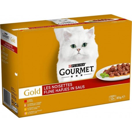 Gourmet Gold Les Noisettes 85g par 12 rations (lot de 2 soit 24 rations)