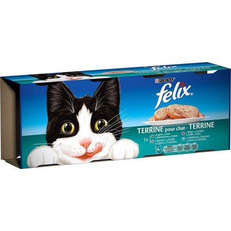 Felix Terrine pour Chat Adulte 4x400g (lot de 3)