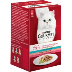 Gourmet Mon Petit Pâtée pour Chat au Poissons 50g par 6 rations (lot de 3 soit 18 rations)