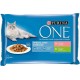 Purina One Spécial Chat Stérilisé Saumon et Dinde 85g par 4 rations (lot de 3 soit 12 rations)