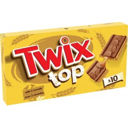 TWIX TOP Une alliance toujours aussi savoureuse de biscuit de caramel et de chocolat x10 210g