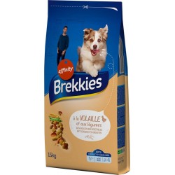Brekkies Adult Croquettes Pour Chiens à La Volaille et Légumes Format Maxi 15Kg