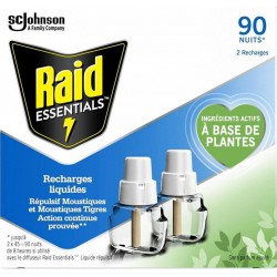 RAID Recharge Liquide Répulsifs Moustiques 90 Nuits