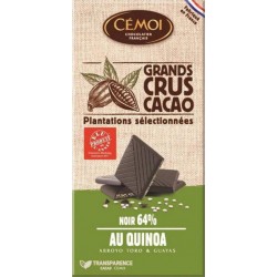 Cémoi Bio Noir Quinoa 100g (lot de 3) (Lot économique de 3 tablettes)