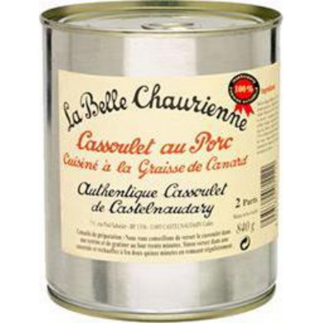 La Belle Chaurienne Cassoulet au porc cuisiné à la graisse de canard 840g (lot de 3)