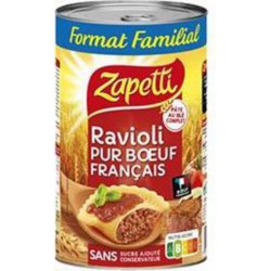 ZAPETTI Plat cuisiné Ravioli pur Bœuf français format familial 1,2Kg (lot de 3)