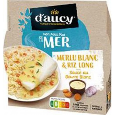 D'aucy Merlu Blanc & Riz Long Sauce Beurre Blanc 300g