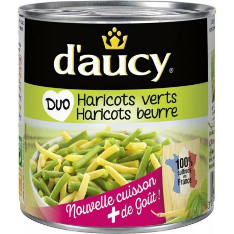 D'aucy Duo Haricots Verts & Haricots Beurre 225g (lot de 10)