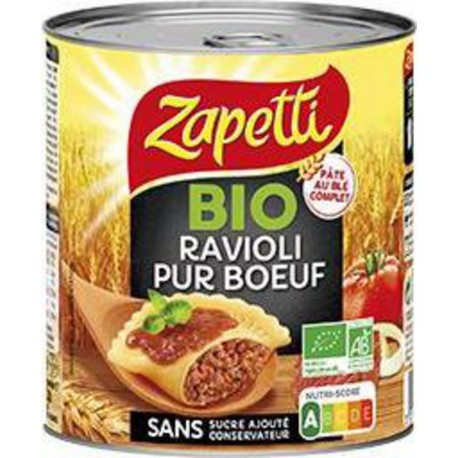 Zapetti Ravioli Pur Bœuf Bio 800g (lot de 6)