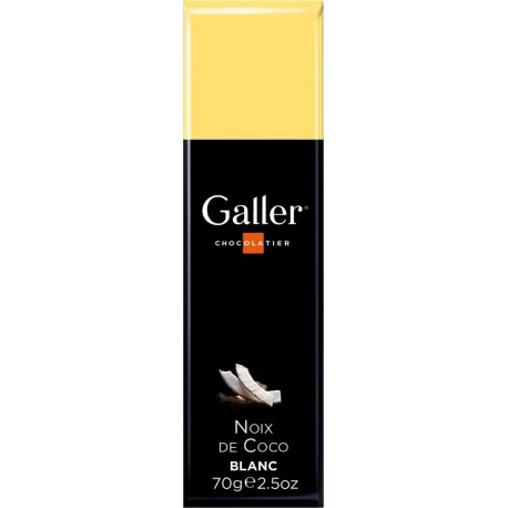 Galler Bâton Chocolat Blanc à la Noix de Coco 70g