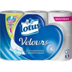 Lotus Velours 6 Rouleaux (lot de 3)
