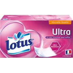 Lotus Ultra 72 Mouchoirs Blancs (lot de 3)