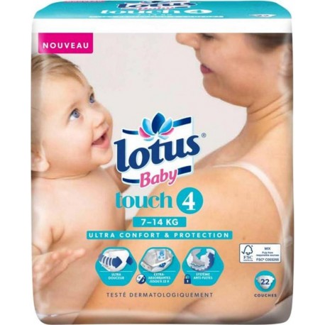 Lotus Couches Baby “Touch 4” (7-14Kg) X22 (lot de 2)