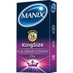 Manix King Size Préservatifs Fins x14 (lot de 2)