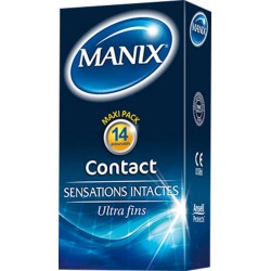 Manix CONTACT SENSATIONS Préservatifs Ultra fins MAXI PACK x14 (lot de 2 soit 28 préservatifs)