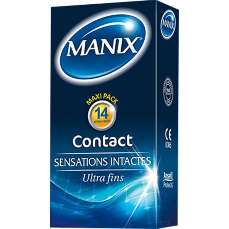 Manix CONTACT SENSATIONS Préservatifs Ultra fins MAXI PACK x14 (lot de 2 soit 28 préservatifs)