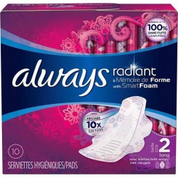 Always Radiant Serviettes Hygiéniques “Taille 2” x10 (lot de 3)