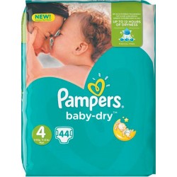 Pampers Couches Baby-Dry Taille 4 Géant (8-16Kg) x44 (lot de 2)