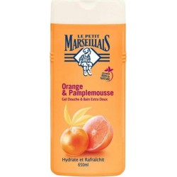Le Petit Marseillais Gel Douche Et Bain “Orange & Pamplemousse” 650ml (lot de 2)