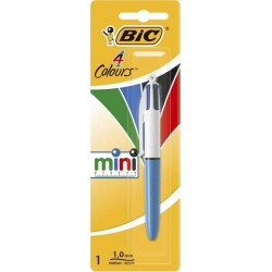 Bic Stylo Bille 4 Colours Mini 1,0 mm Moyen (lot de 4 stylos)