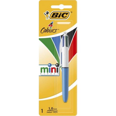 Bic Stylo Bille 4 Colours Mini 1,0mm Moyen (lot de 4 stylos)