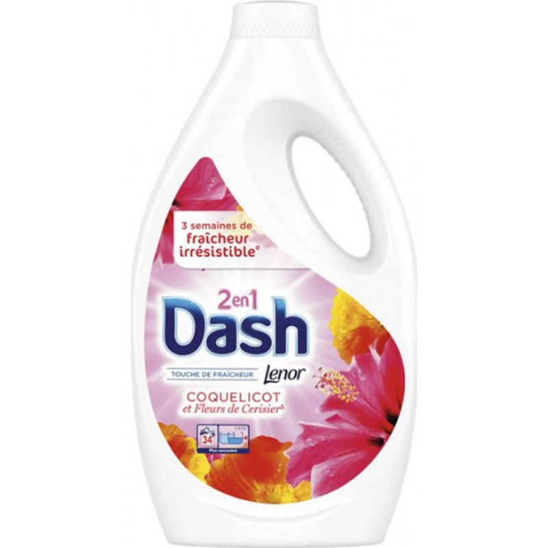 Dash détergent liquide Lenor la collection Wild Flowering Flower