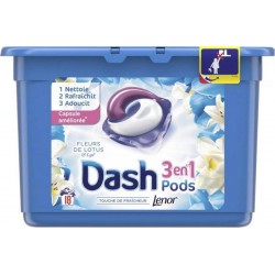 Dash Lenor 3en1 Pods Fleurs De Lotus et Lys (lot de 36 doses)