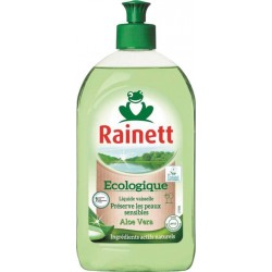 Rainett Écologique Liquide Vaisselle pour Peaux Sensibles à l’Aloe Vera 500ml (lot de 8)