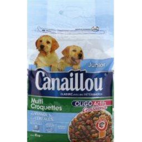 Canaillou Croquettes Junior poulet légumes pour chiens 4Kg