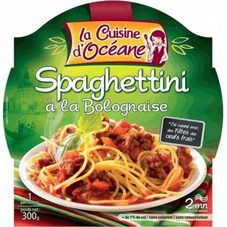 La Cuisine d'Océane Spaghettini à la Bolognaise barquette 300g (lot de 4)