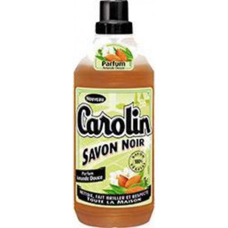 Carolin Nettoyant ménager savon noir parfum amande douce 1L