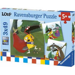 Ravensburger Puzzles 3x49 pièces - Le Loup qui voulait être un super-héros