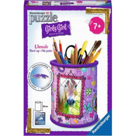 Puzzle 3d Pot à crayons - Girly Girl - Chevaux